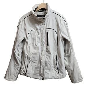 DESCENTE Womens Vintage Y2K Jacket Sz 12 White Winter Outerwear Streetwear